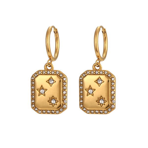 Lyra Pendant Earrings in Gold - Deja Vu Apothecary