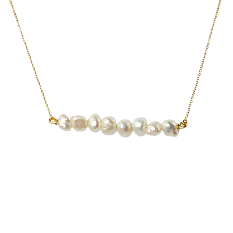 Tash Pearl Bar Necklace | Chunky