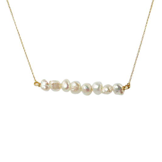 Tash Pearl Bar Necklace | Chunky