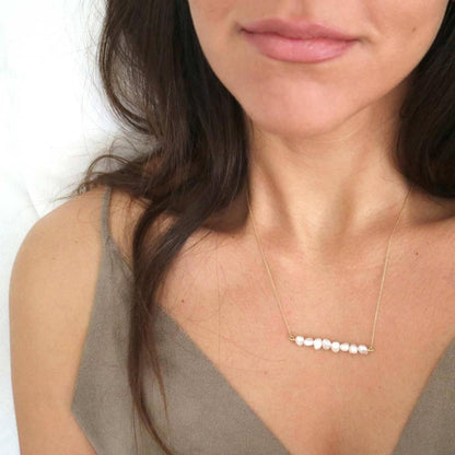 Tash Pearl Bar Necklace | Chunky