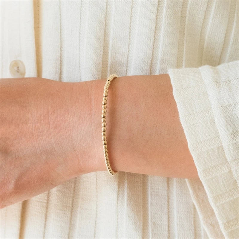 Omega Gold Bead Bracelet