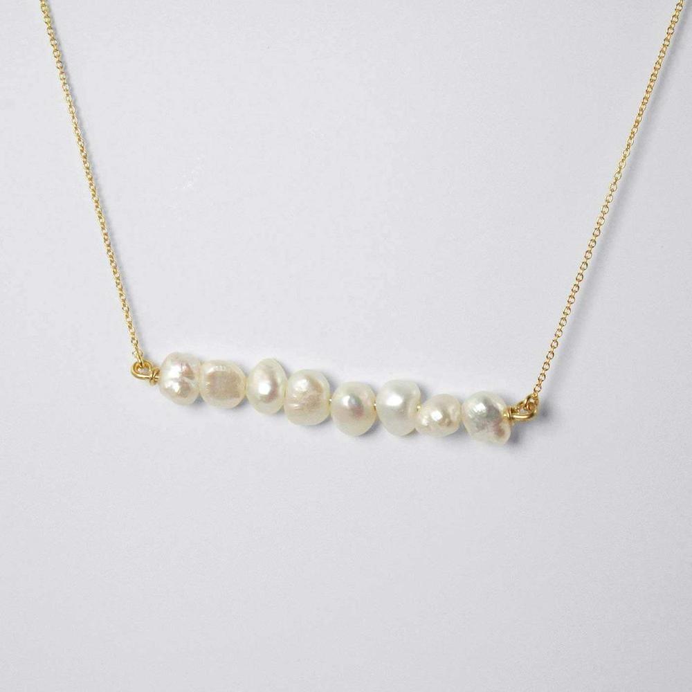 Tash Pearl Bar Necklace | Chunky