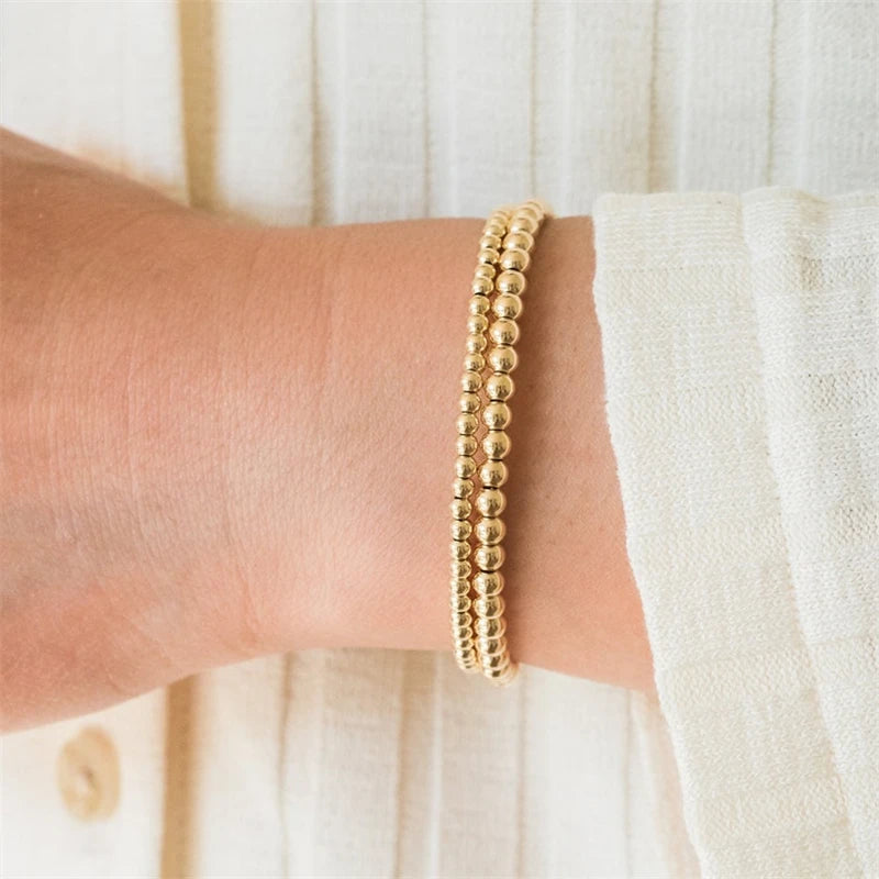 Omega Gold Bead Bracelet