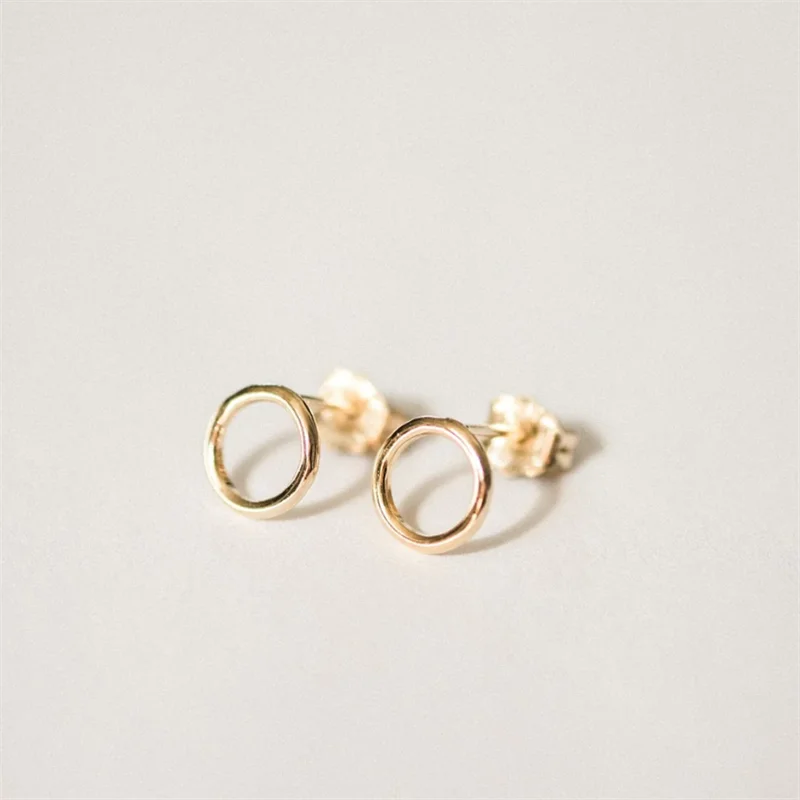 Gold Circle Studs