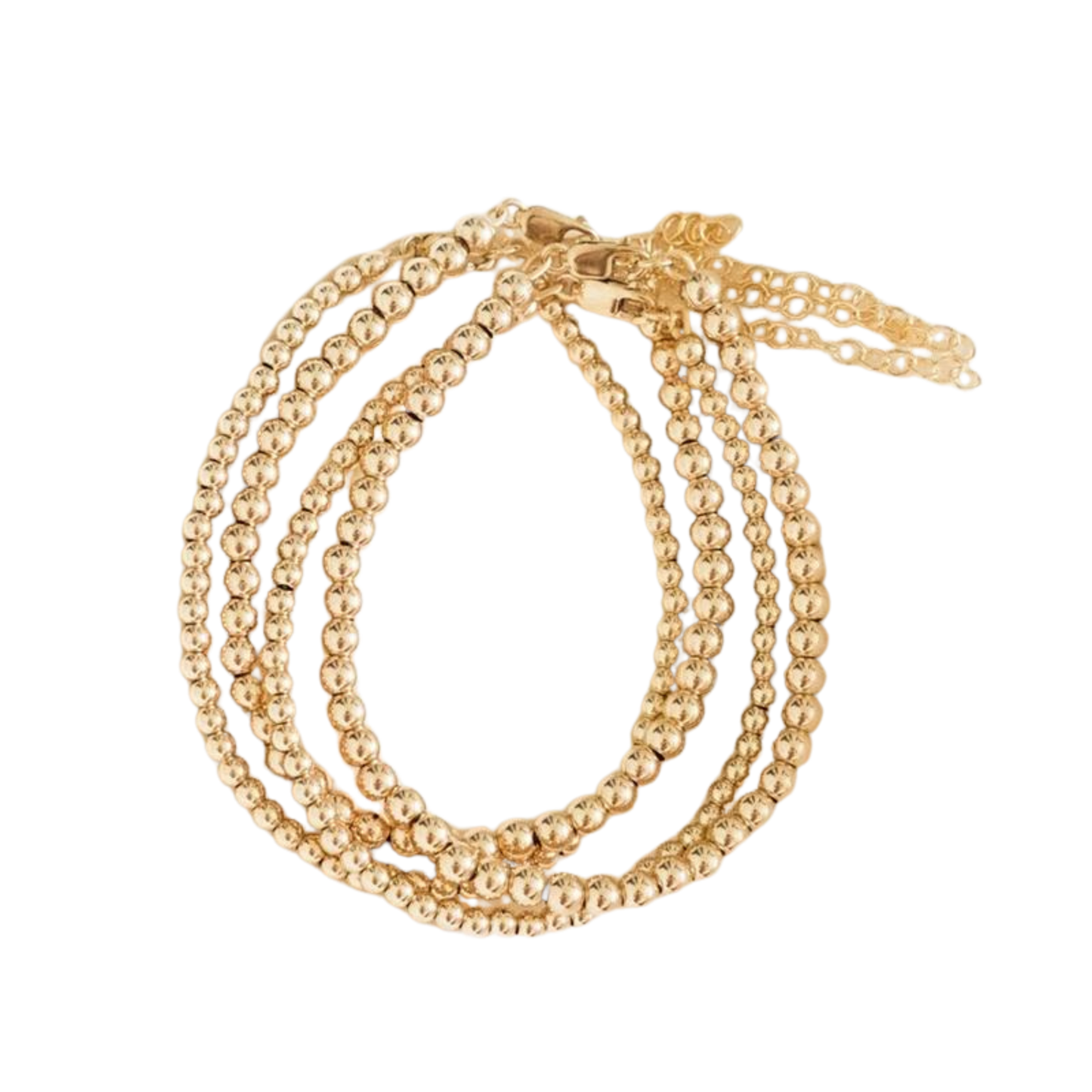 Omega Gold Bead Bracelet