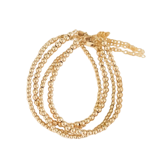 Omega Gold Bead Bracelet