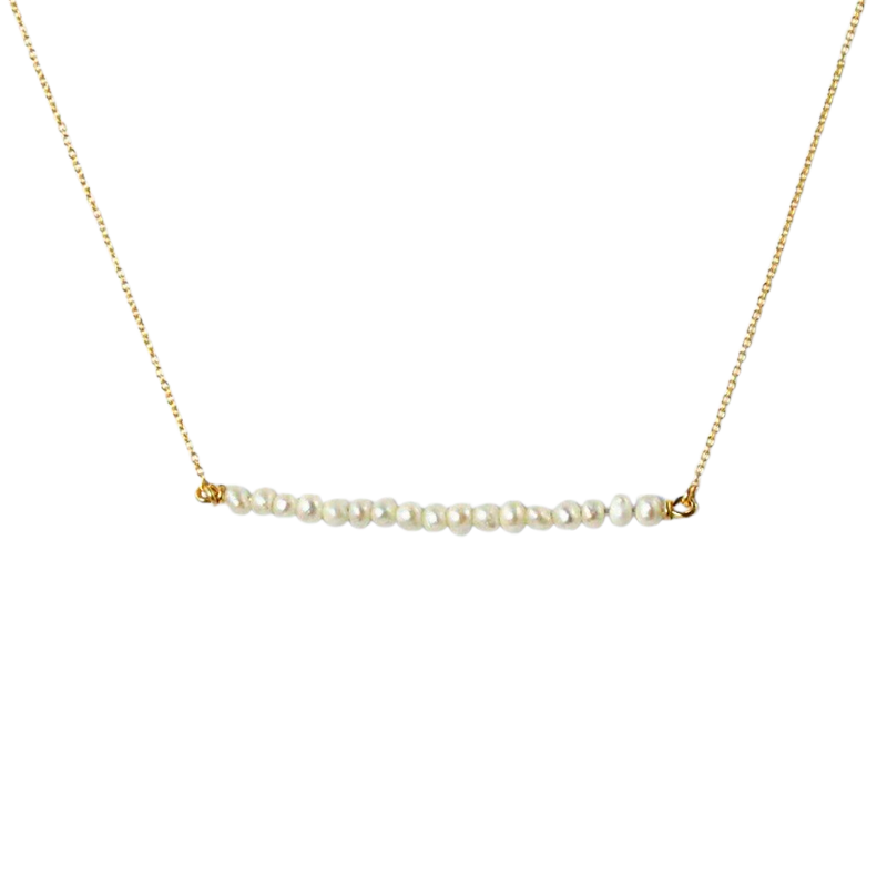 Tash Pearl Bar Necklace | Petite