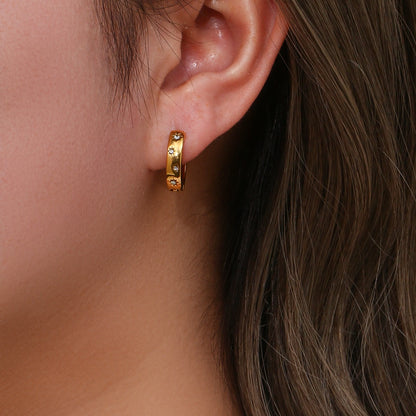 Milky Way Hinge Hoops in Gold - Deja Vu Apothecary