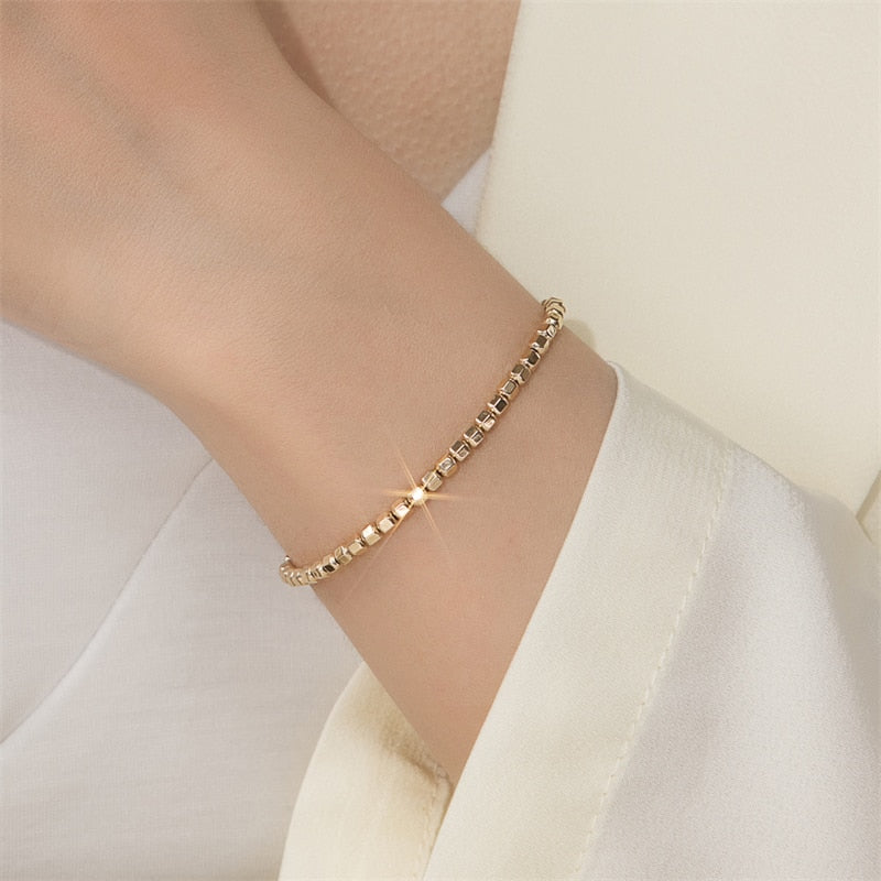 Anastasia Gold Bead Bracelet