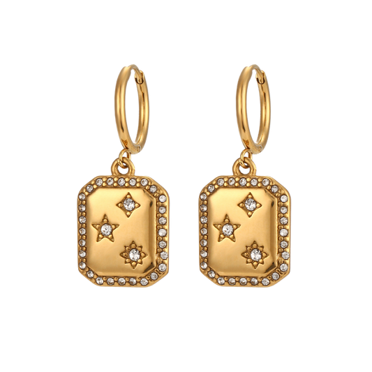 Lyra Pendant Earrings in Gold - Deja Vu Apothecary