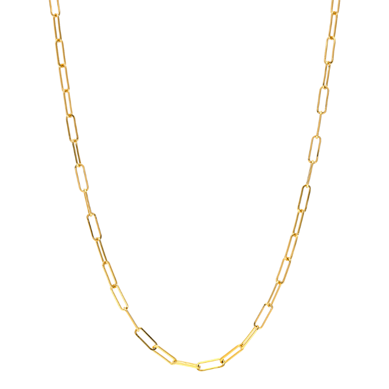 Petite Paperclip Chain Link Necklace in Gold - Deja Vu Apothecary