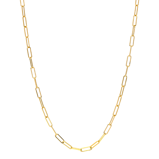 Petite Paperclip Chain Link Necklace in Gold - Deja Vu Apothecary