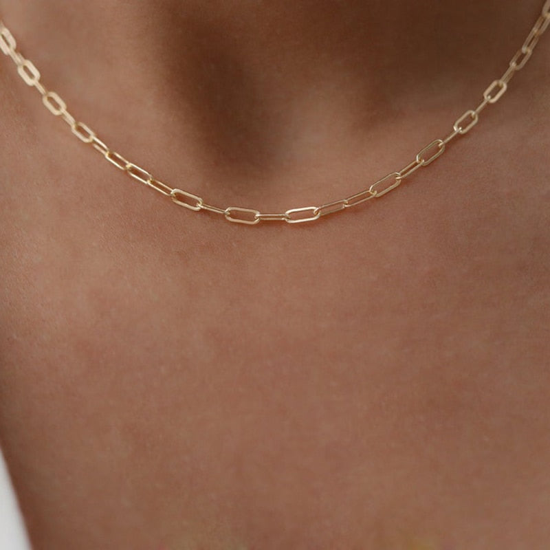 14K Gold Filled Petite Chain Link Necklace - Deja Vu Apothecary