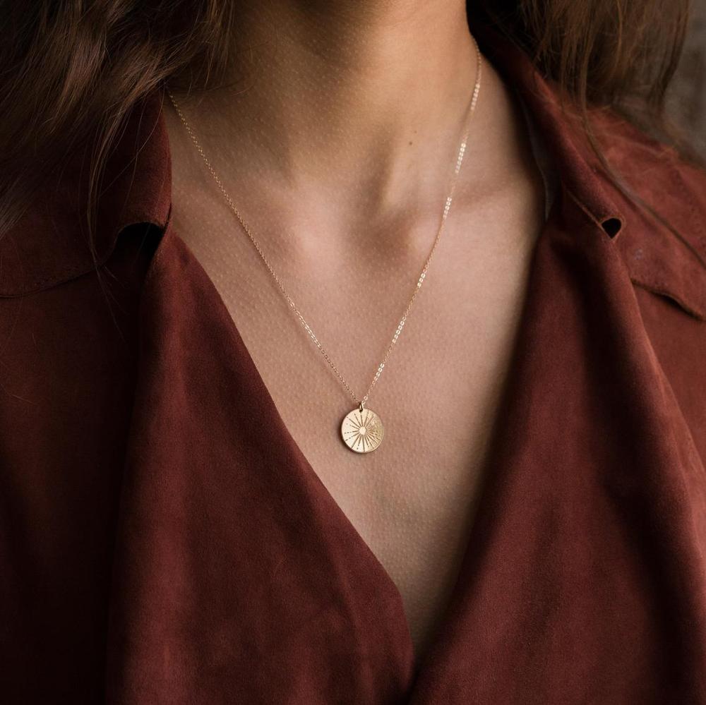 Sunbeam 14k Gold Filled Coin Necklace - Deja Vu Apothecary