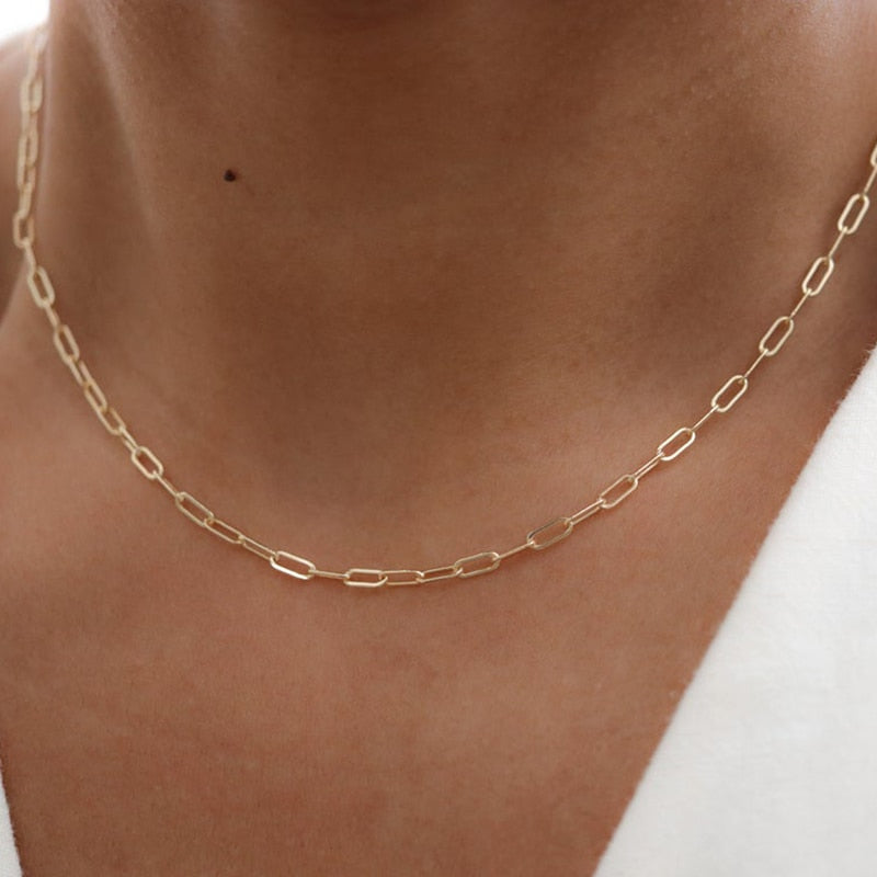 14K Gold Filled Petite Chain Link Necklace - Deja Vu Apothecary