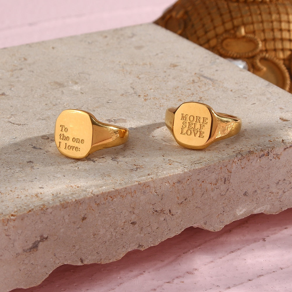 More Self Love Ring in Gold - Deja Vu Apothecary