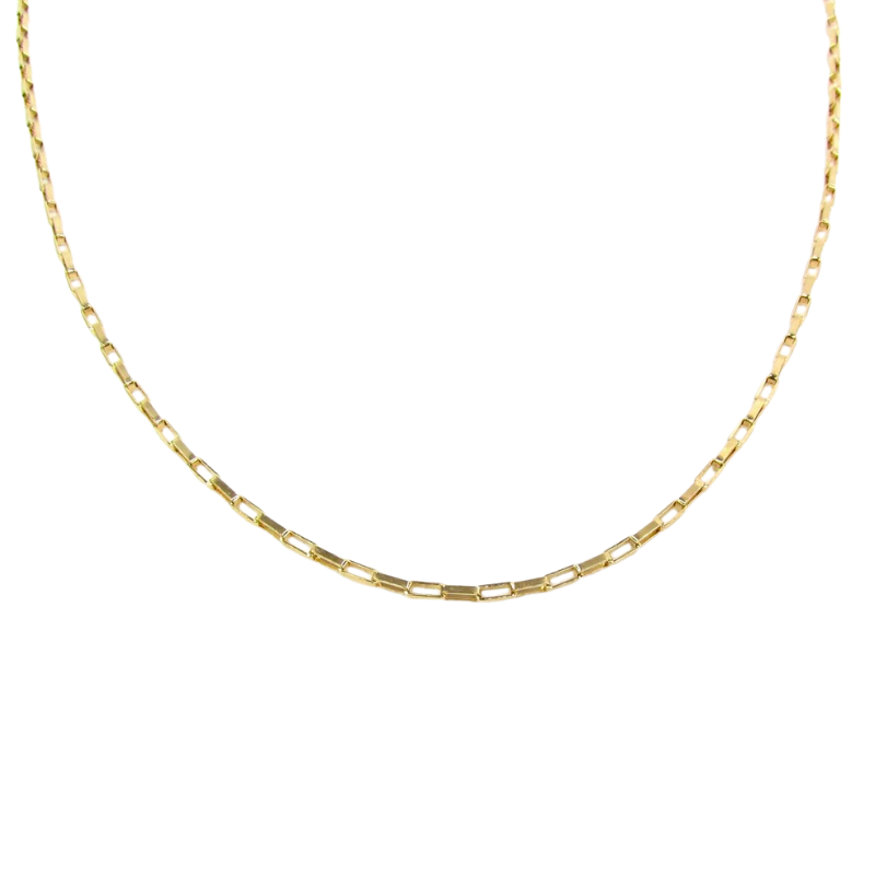 Rectangle Box Chain Necklace in Gold - Deja Vu Apothecary