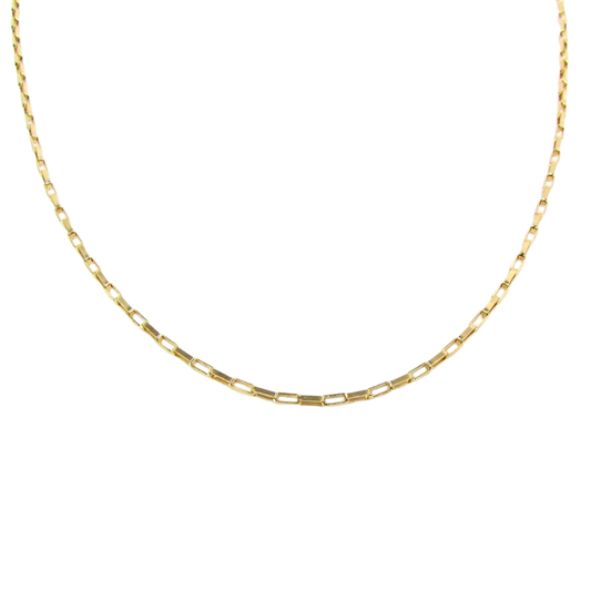 Rectangle Box Chain Necklace in Gold - Deja Vu Apothecary